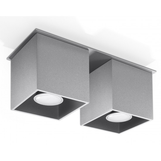 Plafoniera Quad 2 Gri