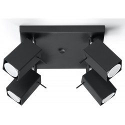 Plafoniera Merida 4 Negru
