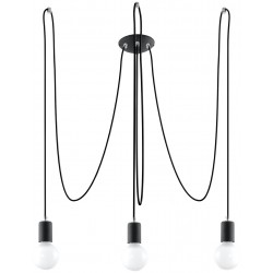 Lampa Suspendata Edison 3 Neagra