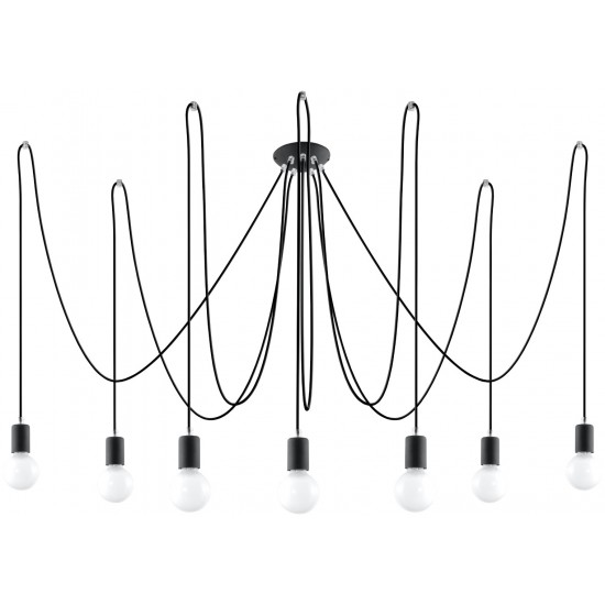 Lampa Suspendata Edison 7 Negru