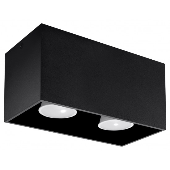 Plafoniera Quad Black