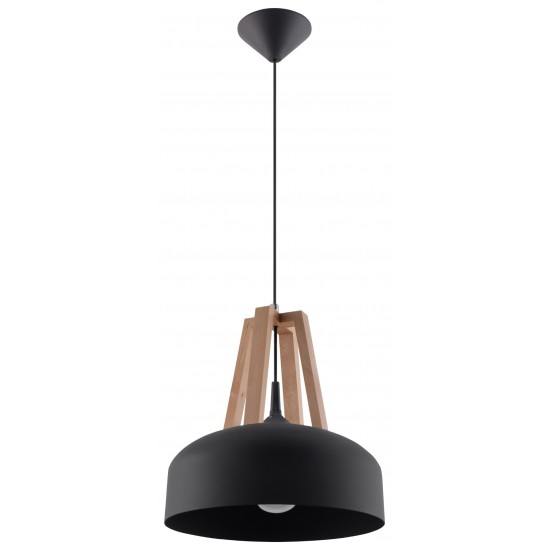 Pendul Casco Black/Natural Wood