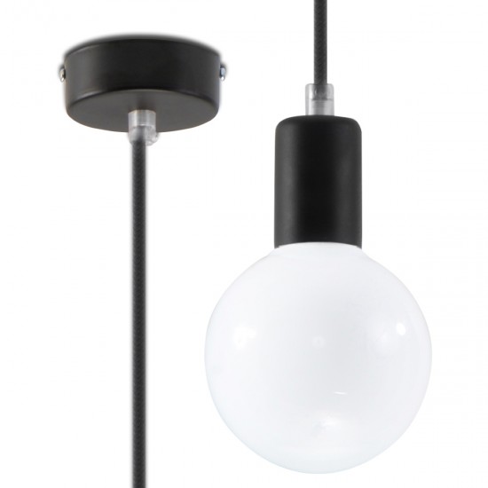 Lampă suspendată EDISON neagră