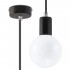 Lampă suspendată EDISON neagră