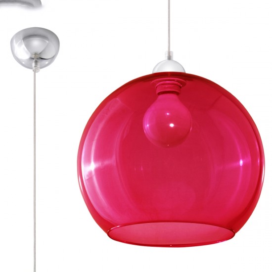 Lampa suspendata BALL rosie