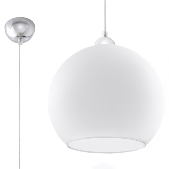 Lampă suspendată BALL albă