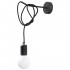 Lampa de perete EDISON neagra