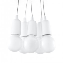 Lampa suspendata DIEGO 5 alb