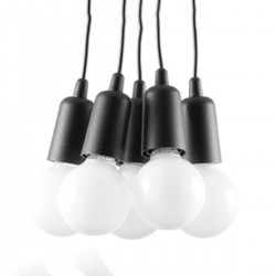 Lampa suspendata DIEGO 5 neagra