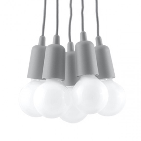 Lampa suspendata DIEGO 5 gri