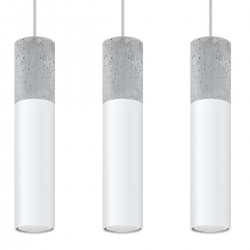 Lampa suspendata BORGIO 3L alb