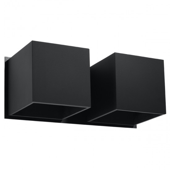 Lampa de perete QUAD 2 neagra