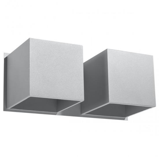 Aplica de perete QUAD 2 gri