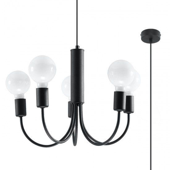 Candelabru PICCOLO 5 negru