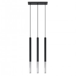 Lampa suspendata MOZAICA 3L negru/crom