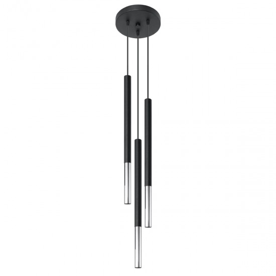Lampa suspendata MOZAICA 3P negru/crom