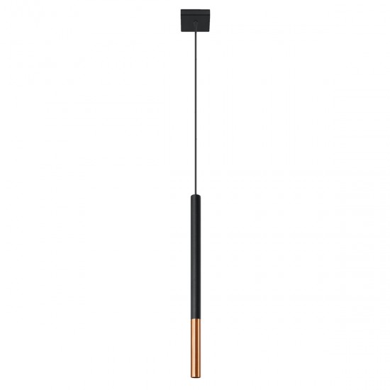 Lampa suspendata MOZAICA 1 negru/cupru