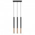 Lampa suspendata MOZAICA 3L negru/cupru