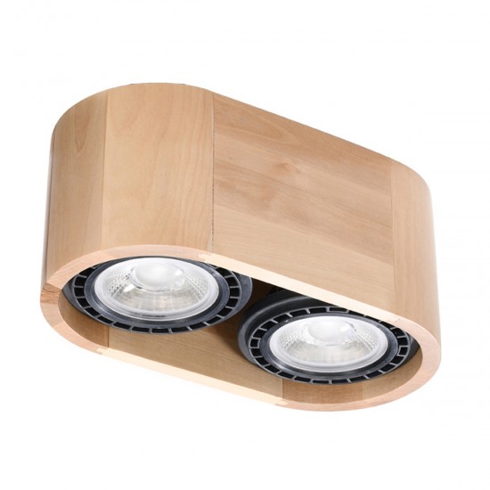 Plafoniera BASIC 2 lemn natural