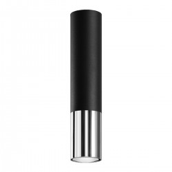 Plafoniera LOOPEZ negru/crom