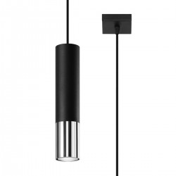 Lampă suspendată LOOPEZ 1 negru/crom