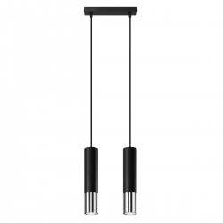 Lampă suspendată LOOPEZ 2 negru/crom