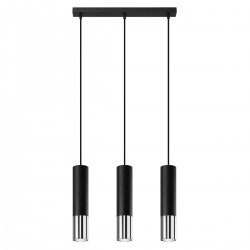 Lampa suspendata LOOPEZ 3L negru/crom