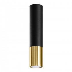 Plafoniera LOOPEZ negru/auriu