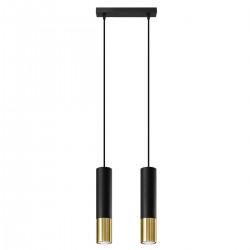 Lampă suspendată LOOPEZ 2 negru/auriu