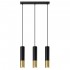 Lampa suspendata LOOPEZ 3L negru/auriu