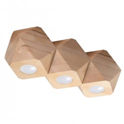 Plafoniera WOODY 3 lemn natural