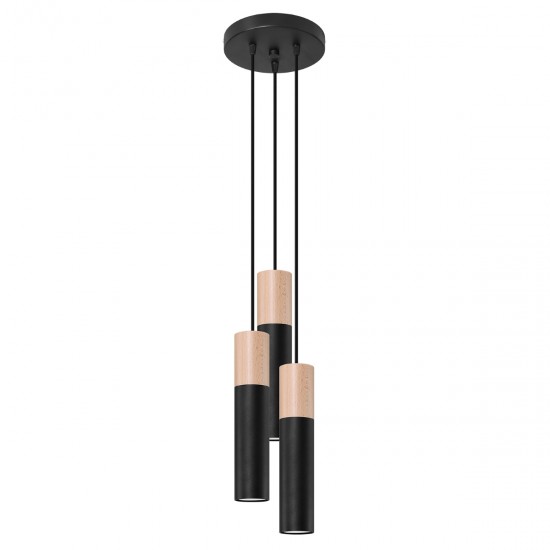Lampa suspendata PABLO 3P neagra