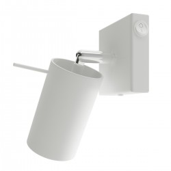 Lampă de perete RING albă cu întrerupător