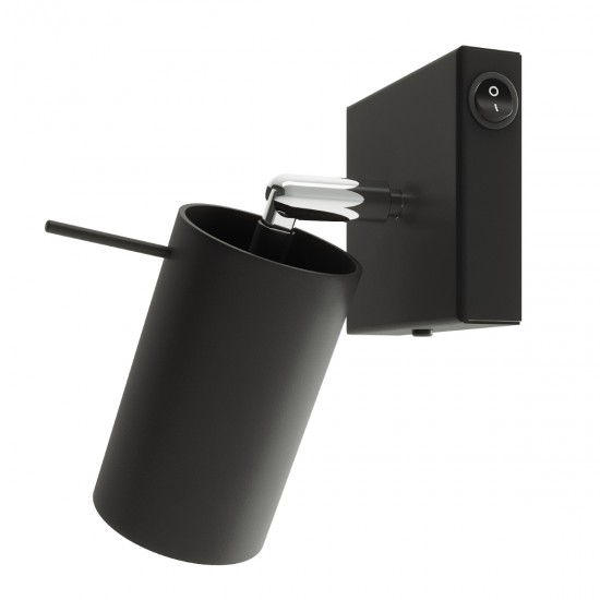 Lampă de perete RING negru un comutator