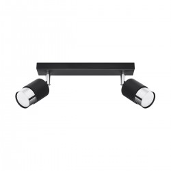Plafoniera NERO 2 negru/crom