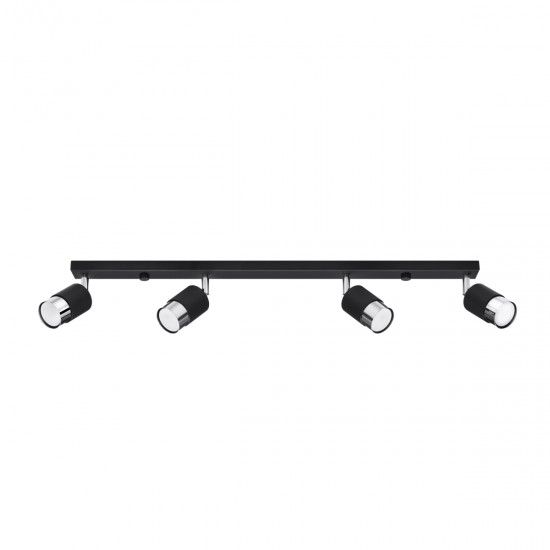 Plafoniera NERO 4 negru/crom