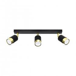 Plafoniera NERO 3 negru/auriu