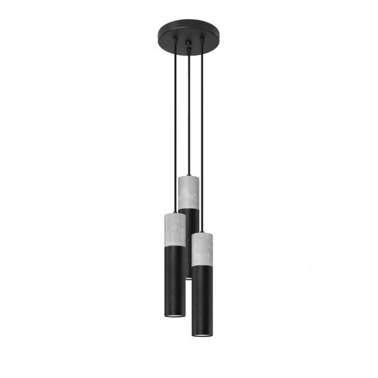 Lampa suspendata BORGIO 3P neagra