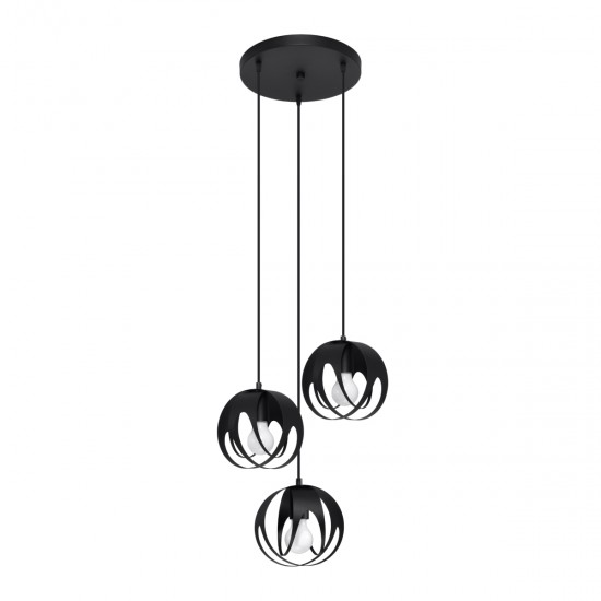 Lampa suspendata TULOS 3P neagra