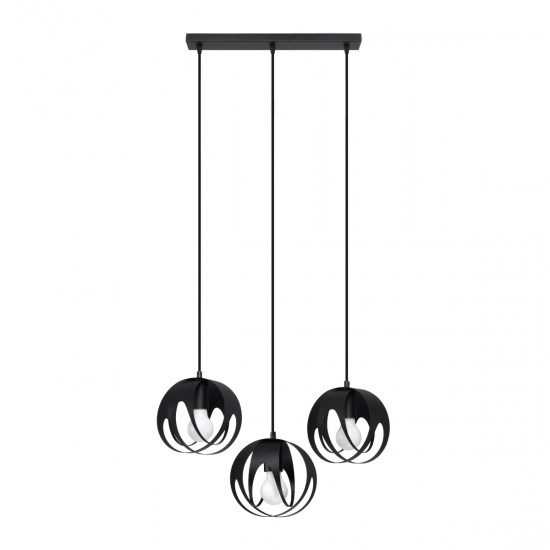 Lampa suspendata TULOS 3L neagra