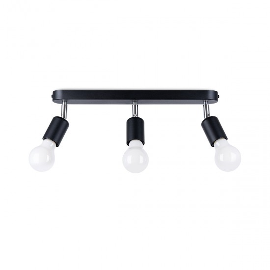 Plafoniera FORNES 3 neagra