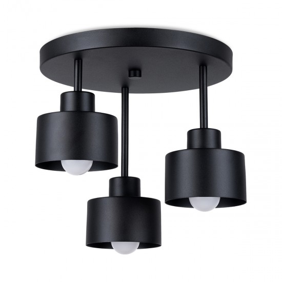 Plafoniera SAVAR 3 neagra
