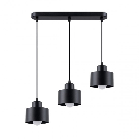 Lampa suspendata SAVAR 3 neagra
