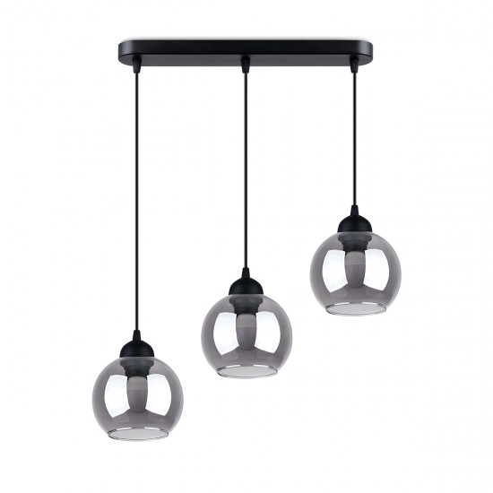Lampa suspendata ALINO 3 neagra
