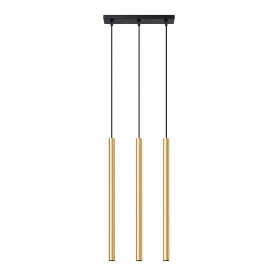 Lampa suspendata PASTELO 3L auriu lustruit