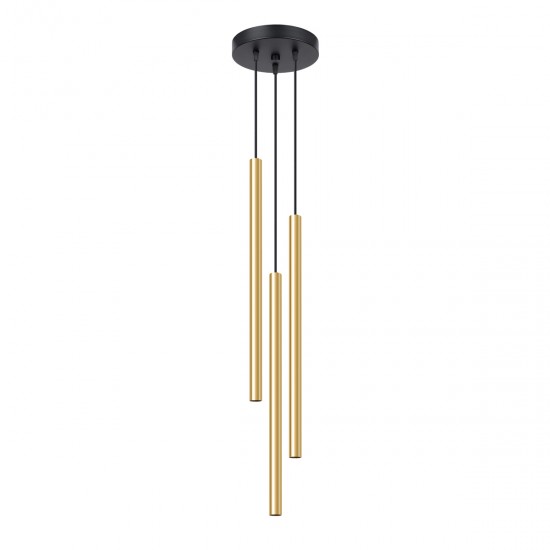 Lampa suspendata PASTELO 3P auriu lustruit