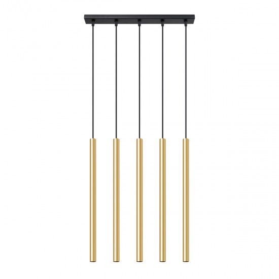 Lampa suspendata PASTELO 5L auriu lustruit