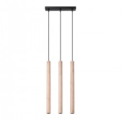 Lampa suspendata PASTELO 3L lemn