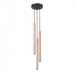 Lampa suspendata PASTELO 3P lemn