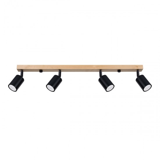 Plafoniera VERDO 4 neagra
